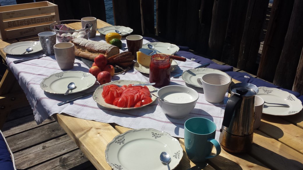 Nöjden att ta fram en rejäl frukost