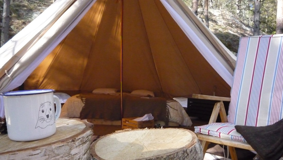 In armony with nature in Pottifar's glamping tent